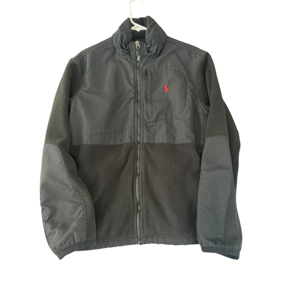 Vtg Polo Ralph Lauren Men's Black Fleece Denali Jacket Pony Logo Full Zip Sz M - Picture 4 of 13